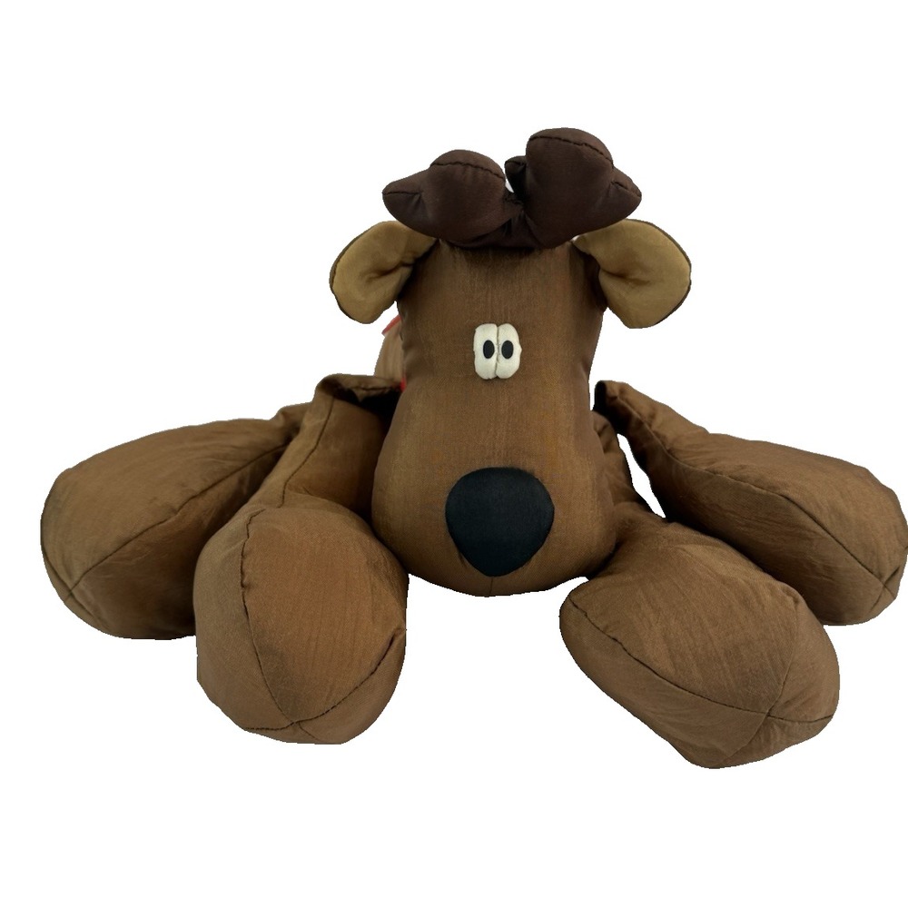 Hallmark Rodney Reindeer Nylon Parachute Fabric Stuffed Animal Christmas No Tags